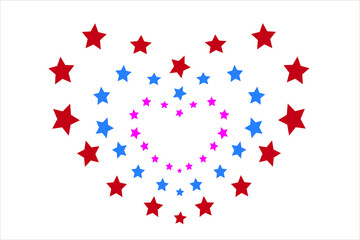 Fototapeta premium Colorful heart shape vector icon.