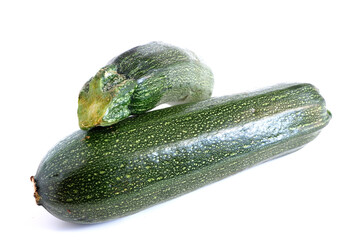 Zucchini on a white background. Suitable for mockups and backgrounds. Cooking. Vegetables.