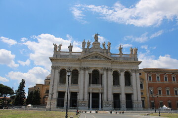 Fototapeta na wymiar Basilica Piazza San Giovanni rome Italy