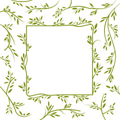 Olive tree border. Vector element. Ready for your design.EPS10.	