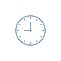 Clock icon isolated on white background. Time icon vector illustration