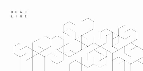 Abstract geometric technological background. Vector creative design.