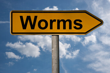 Obraz premium Wegweiser Worms