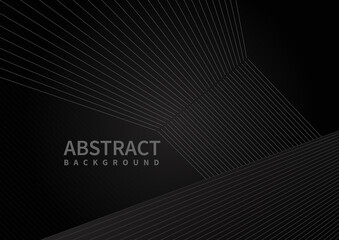 Abstract modern black lines overlap background with space for your text.