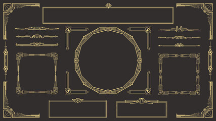 Art Deco Border and frame set