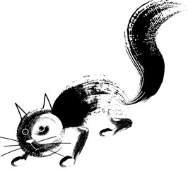 Cat brushes vector illustration art