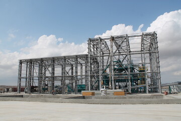 Oil pipes in a petrochemical plant during the production of oil and gas