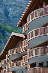 Exterior of residential house in Zermatt, Swiss