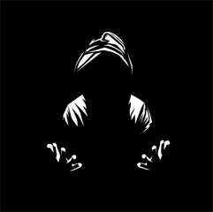 image illustration of people in a dark room