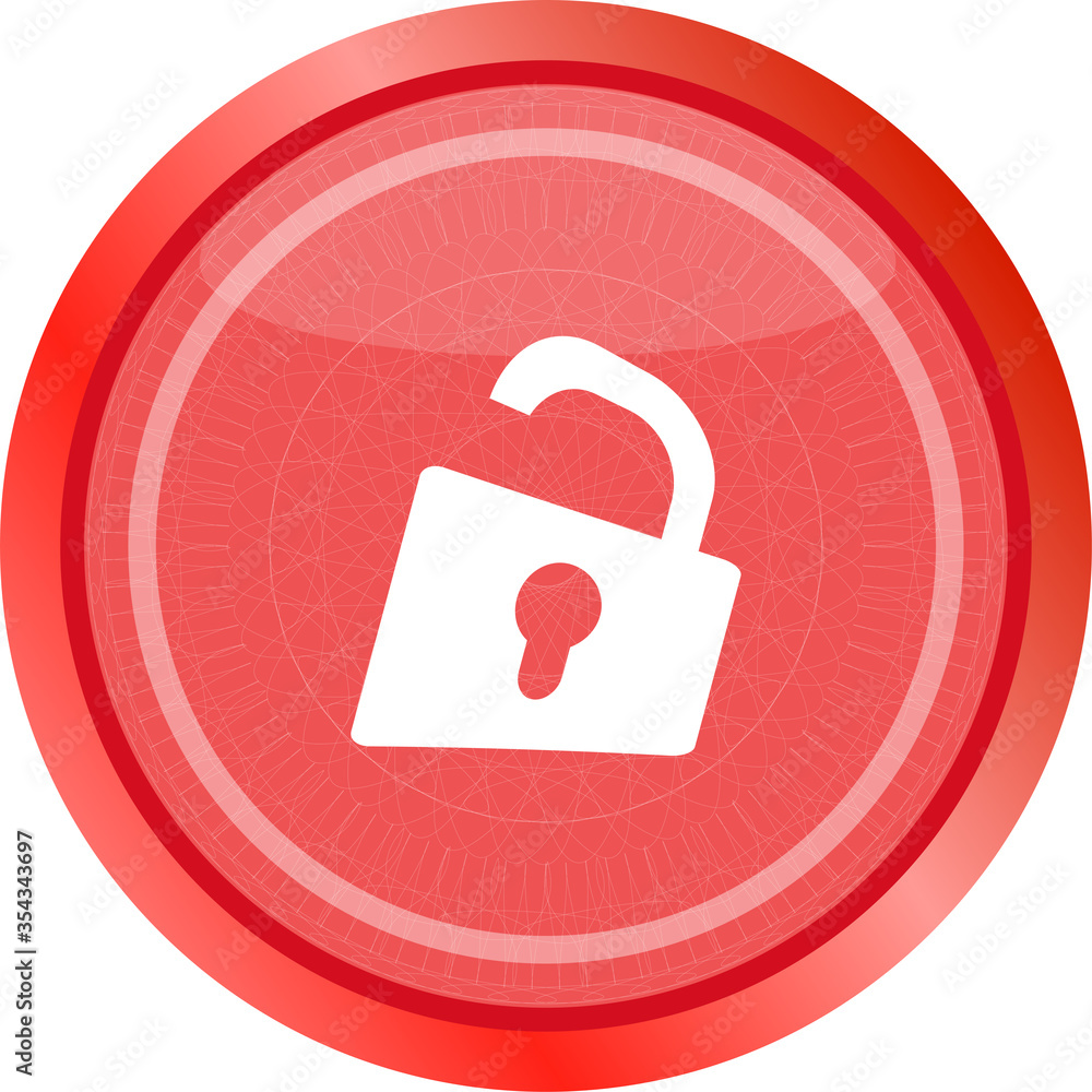 Poster padlock icon web sign. rounded button . trendy flat style sign isolated on white background