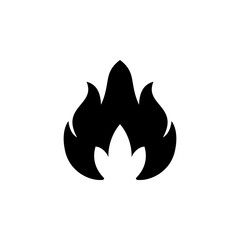 Fire or flame glyph icon