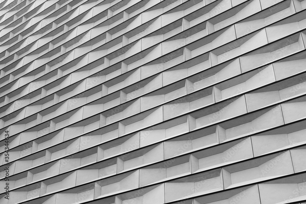 Aufkleber Exterior of modern architecture. Building abstract background pattern