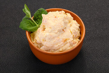 Curd with dry apricot
