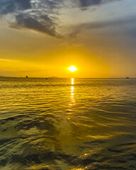 Amazing sunset view on South China sea at Sanya, Hainan, China