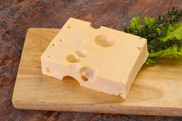 Maasdam cheese brick