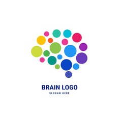 Modern Creative Brain Connected Logo Design Template