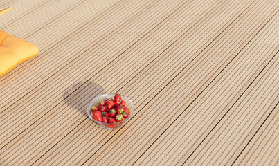 wooden decking outside floor