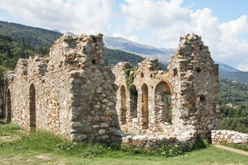 Ruins of ancient Mystra - the capital of the despotate Morea