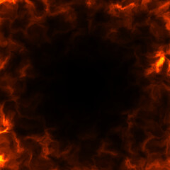 hot glowing frame of fire