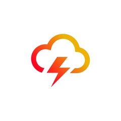 Creative Cloud Icon Logo Design Vector Illustration