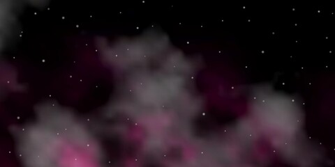 Dark Pink, Blue vector texture with beautiful stars. Shining colorful illustration with small and big stars. Pattern for new year ad, booklets.