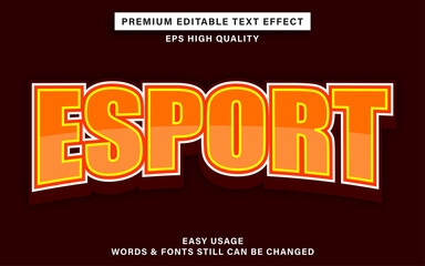 editable text effect esport