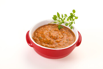 Famous Spanish gazpacho tomato soup