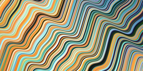 Light Blue, Green vector background with bent lines.