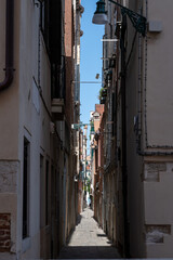 Fototapeta premium narrow street in venice