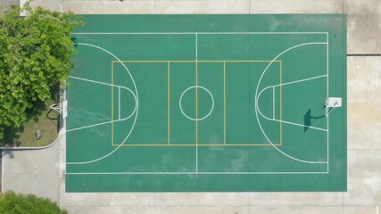 Basketball court top view