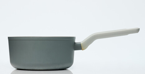 Open grey saucepan