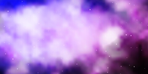 Light Purple vector background with colorful stars. Colorful illustration in abstract style with gradient stars. Design for your business promotion.