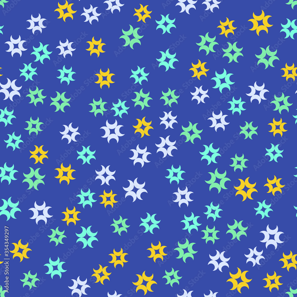 Poster colorful pattern with different shapes objects. texture background for textile, print, paper, fabric