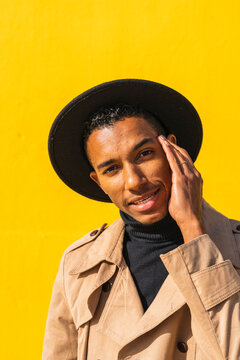 Portrait Of Pensive Young Man , Wearing Hat