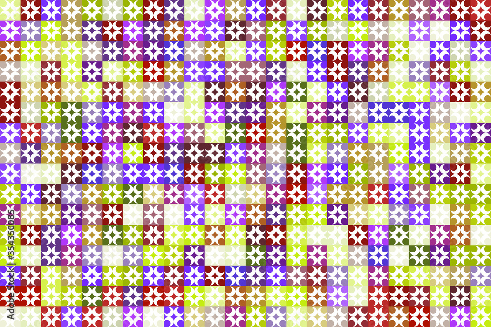 Poster retro pattern of different shapes. colorful vector mosaic backdrop. geometric hipster retro backgrou