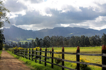 Paisaje de la Sabana Centro de Bogotá. Nemocón, Cundinamarca.  (Colombia). 