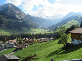 Fototapeta na wymiar Stunning view of Adelboden, Switzerland