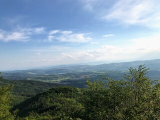 Mountain view from Vitosha to valley Pernik.
