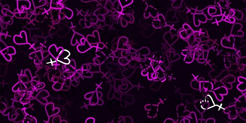 Light Pink vector template with businesswoman signs.