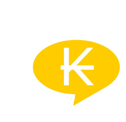 Coins lao kip icon in simple style isolated on white background. Laos is a developing country and a new star in Asia.