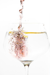 Wine glass liquid pour drink