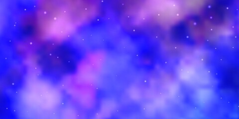 Obraz premium Light Purple vector template with neon stars. Decorative illustration with stars on abstract template. Pattern for wrapping gifts.