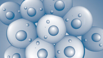 3D rendering of Single cell shrinkage to filling