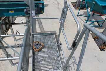 Oil pipes in a petrochemical plant during the production of oil and gas