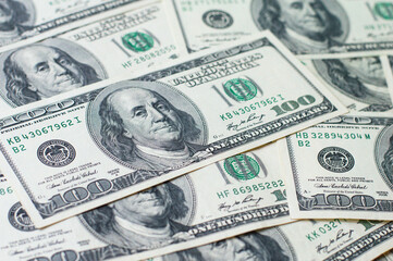 dollars banknotes background. global financial crisis concept 