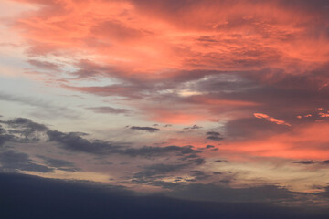 pink sunset in the sky