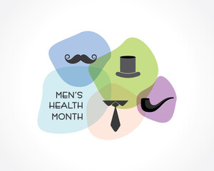 Vector illustration for men's health awareness month