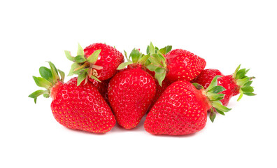 strawberries on a white background