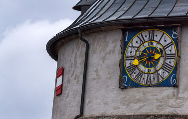 Visiting Hohenwerfen castle. Salzkammergut, Austria