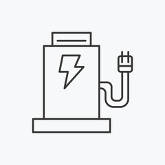 Charger icon isolated on white background. Electronic charger symbol modern, simple, vector, icon for website design, mobile app, ui. Vector Illustration